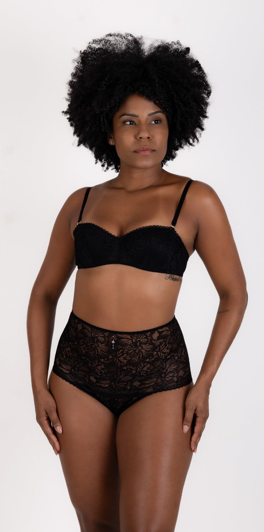 Shorty taille haute Kate – Dentelle italienne